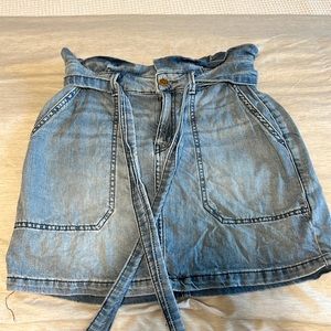 Free people paperbag jean skirt